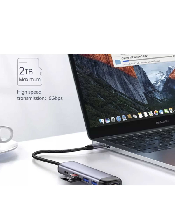 هاب شارژر تایپ سی 6 پورت مک دودو Mcdodo HU-7740 6 in 1 USB-C HUB