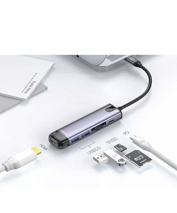 هاب شارژر تایپ سی 6 پورت مک دودو Mcdodo HU-7740 6 in 1 USB-C HUB