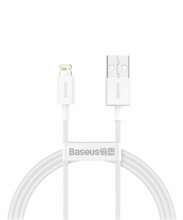 کابل شارژ سریع و انتقال داده یک متری لایتنینگ بیسوس Baseus superior series fast charging 1m cable 2.4A