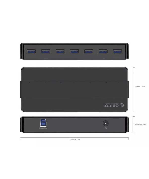 هاب 7 پورت اوریکو ORICO H7928-U3-V1 7 Port USB3.0 Desktop HUB