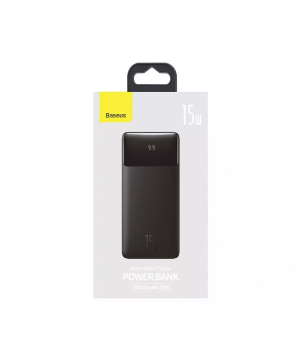 پاور بانک شارژ سریع 15 وات بیسوس Baseus Bipow Digital Display 20000mAh Power Bank PPDML-J01