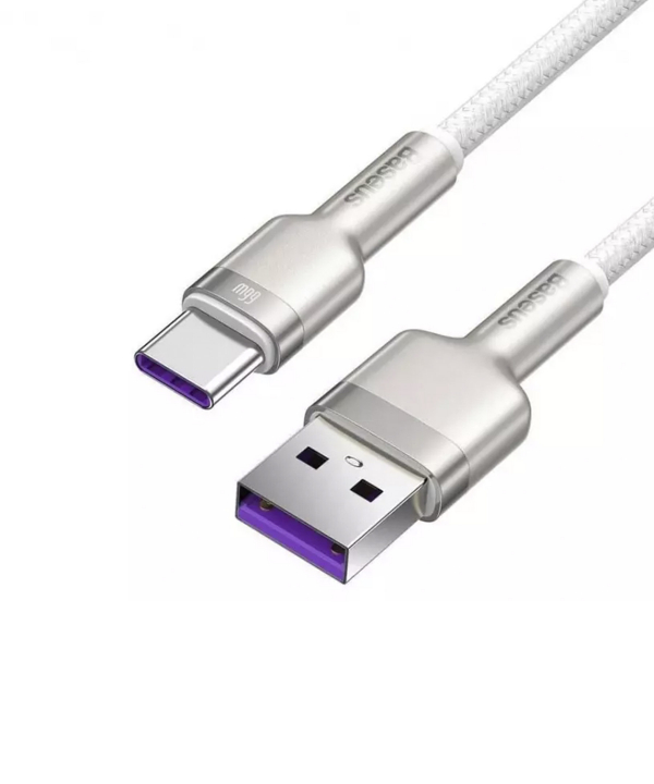 کابل تایپ سی شارژر سریع 66 وات بیسوس Baseus Cafule Series Metal Data Cable USB to Type-C 1m CAKF000101