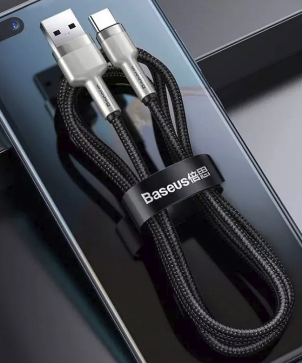 کابل تایپ سی شارژر سریع 66 وات بیسوس Baseus Cafule Series Metal Data Cable USB to Type-C 1m CAKF000101