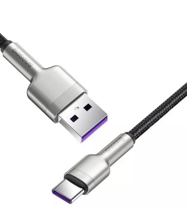 کابل تایپ سی شارژر سریع 66 وات بیسوس Baseus Cafule Series Metal Data Cable USB to Type-C 2m CAKF000101