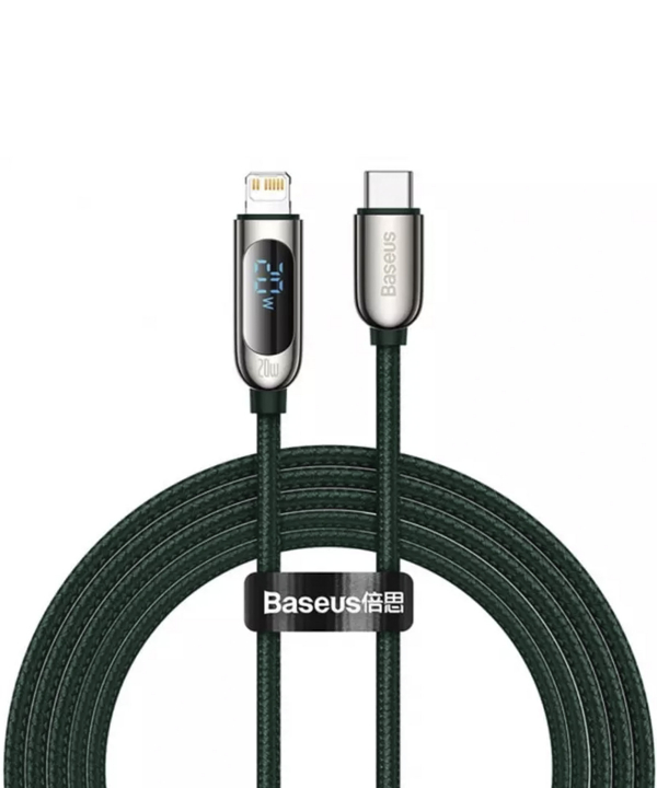 کابل شارژ لایتنینگ به تایپ سی 20 وات بیسوس Baseus Display Fast Charging Data Cable 2m CATLSK-A01