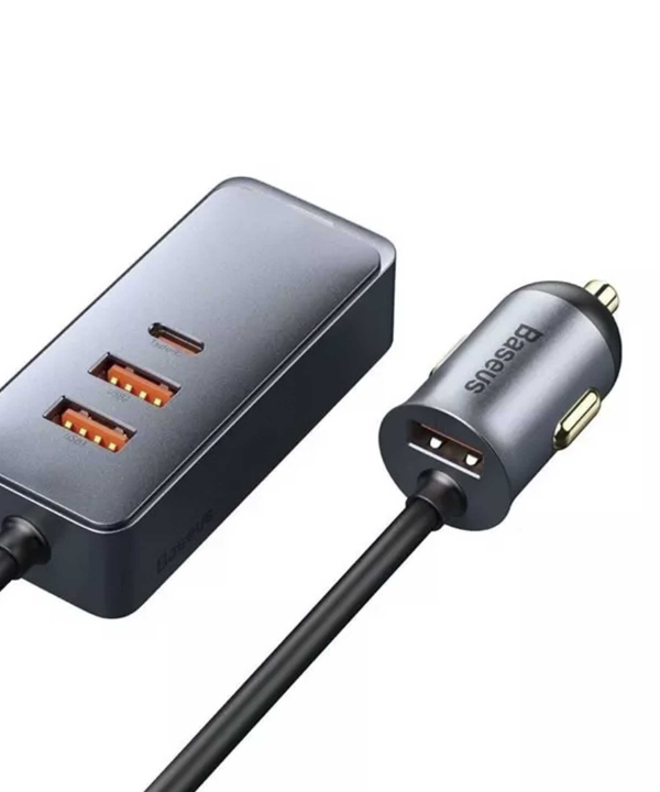 هاب شارژر و شارژر فندکی سریع بیسوس Baseus Share Together Fast Car Charger 120W CCBT-B0G
