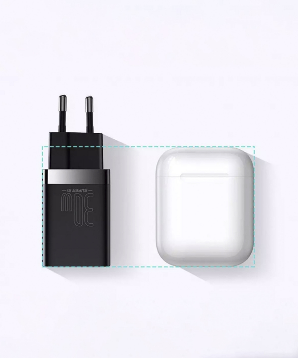 شارژر دیواری فست بیسوس Baseus Super sipro quick charger C+U 30W EU CCSUPP-E01