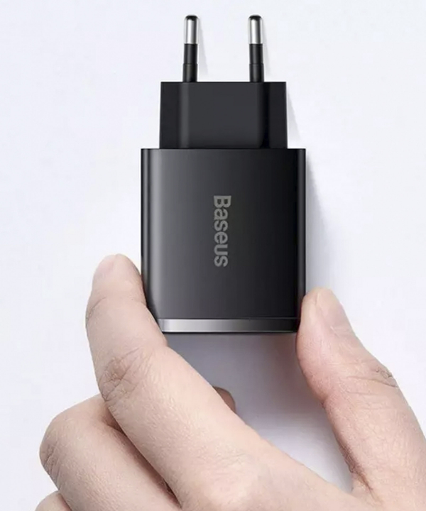 شارژر دیواری فست بیسوس 30 وات Baseus Compact Quick Charger 2U+C EU CCXJ-E01