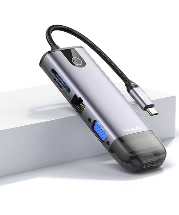هاب تایپ‌سی 10 پورت مک‌دودو Mcdodo Type-C 10 in 1 Portable HUB HU-7420