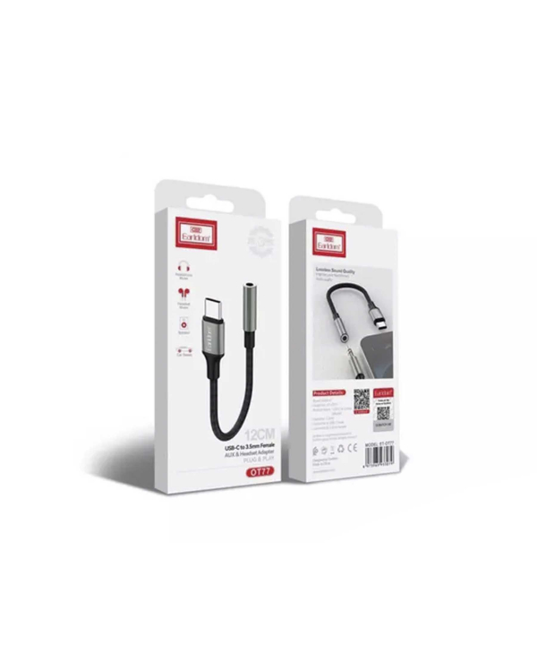 کابل تبدیل تایپ سی به جک 3.5 میلیمتری ارلدام Earldom ET-OT77 Type-C TO AUX Audio adapter