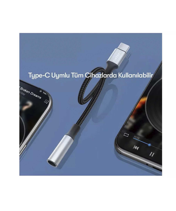 کابل تبدیل تایپ سی به جک 3.5 میلیمتری ارلدام Earldom ET-OT77 Type-C TO AUX Audio adapter
