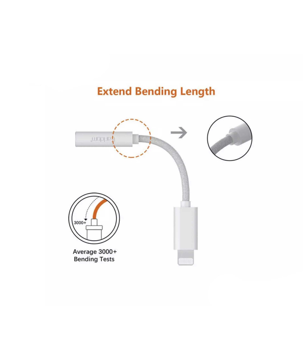 کابل تبدیل لایتنینگ به جک 3.5 میلی متری ارلدام Earldom ET-OT68 Lightning cable to 3.5 mm AUX