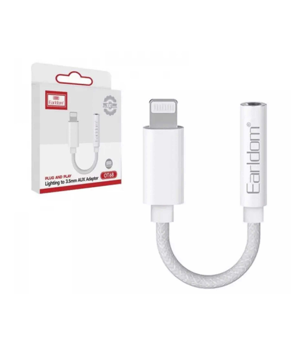 کابل تبدیل لایتنینگ به جک 3.5 میلی متری ارلدام Earldom ET-OT68 Lightning cable to 3.5 mm AUX