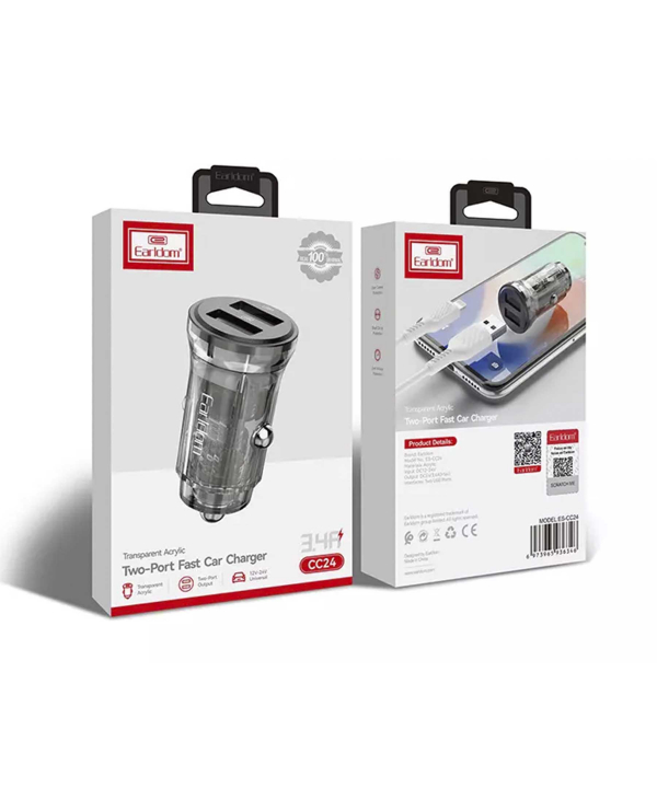 شارژر فندکی فست شارژ ماشین 15 وات ارلدام ES-CC24