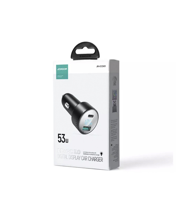 شارژر فندکی فست شارژ ماشین تایپ سی 53 وات جویروم JR-CCD01