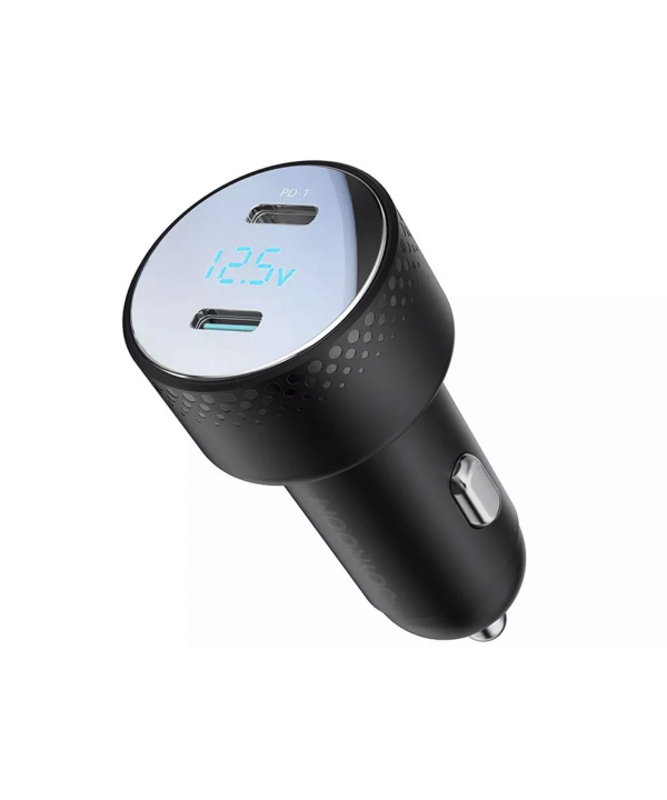 شارژر فندکی فست شارژ ماشین دو پورت تایپ سی 70 وات جویروم JR-CCD02