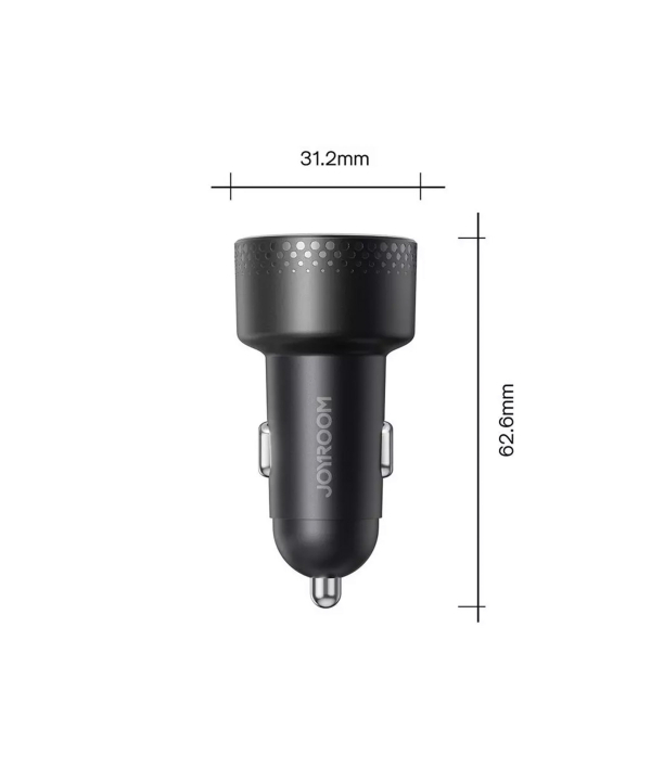 شارژر فندکی فست شارژ ماشین دو پورت تایپ سی 70 وات جویروم JR-CCD02