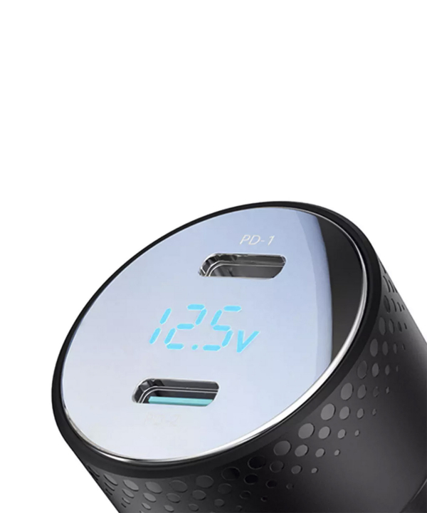 شارژر فندکی فست شارژ ماشین دو پورت تایپ سی 70 وات جویروم JR-CCD02