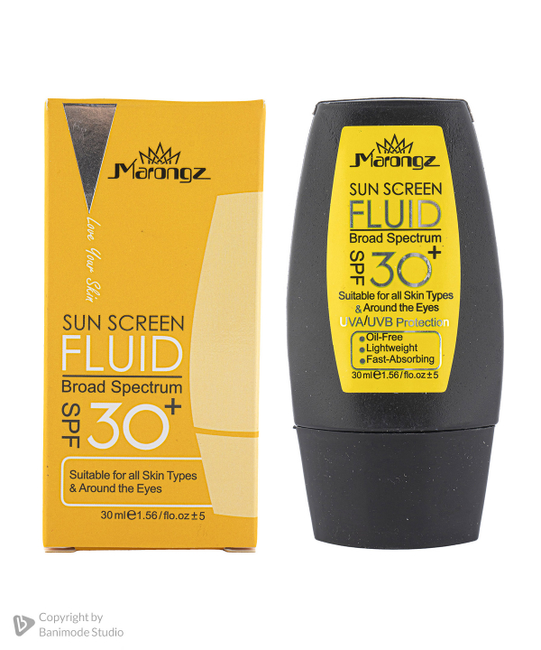 ضدآفتاب فاقد چربی فلوئیدی SPF 30 مارونگز Marongz حجم 30 میلی‌لیتر