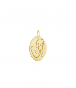 آویز بیضی مادر و فرزند کوچک درریس Doris کد P1803