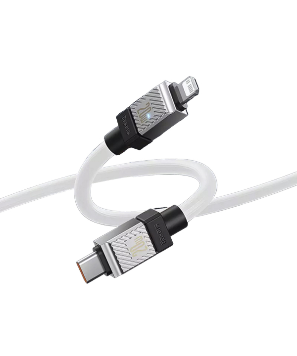 کابل شارژ سریع تایپ سی به لایتنینگ 20 وات یک متری بیسوس Baseus USB-C to Lightning Coolplay Series CAKW000002