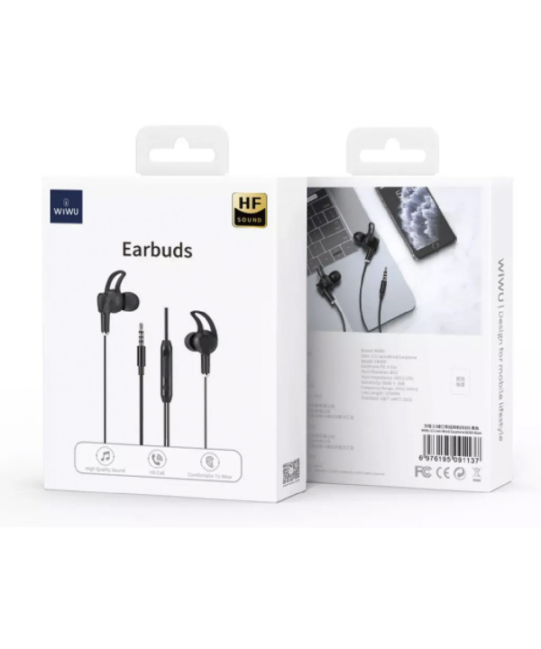 هندزفری سیمی با جک 3.5 میلی‌متری ویوو WiWU EB309 3.5mm Audio Jack in-ear stereo wired earphone
