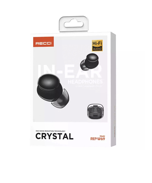 هندزفری بلوتوث 5.3 طرح شفاف رسی REP-W69