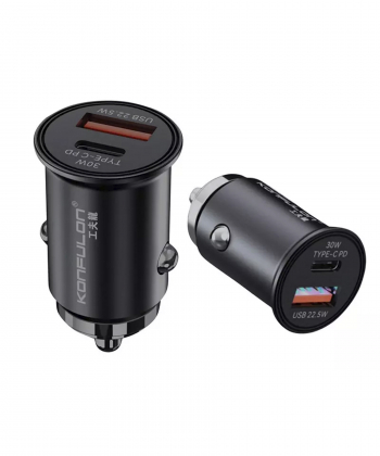 شارژر فندکی فست شارژ ماشین تایپ سی 30 وات کانفلون C80Q