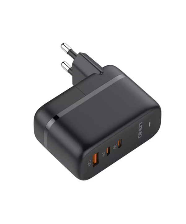 شارژر دیواری تایپ سی و یو اس بی 65 وات و 30 وات الدنیو LDNIO 65W GaN Supper Fast Charger Q366