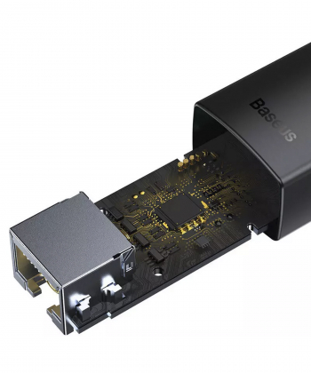 کابل تبدیل یو اس بی به پورت شبکه RJ45 LAN بیسوس Baseus Lite Series External Network Adapter RJ45 to USB WKQX000101 1000Mbps