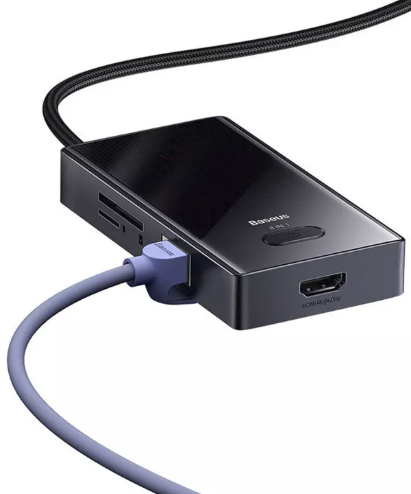 هاب تایپ سی 8 پورت فلزی بیسوس Baseus PadJoy 8 Port Type-C HUB Adapter WKYY030313