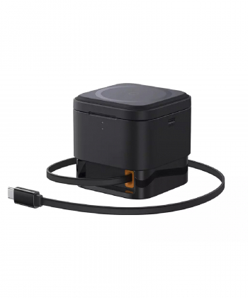 شارژر بی سیم مگنتی تاشو رومیزی 15 وات و پایه نگهدارنده آیفون و ایرپاد بیسوس Baseus Magpro 2-IN-1 Magnetic Wireless Charger 25W B