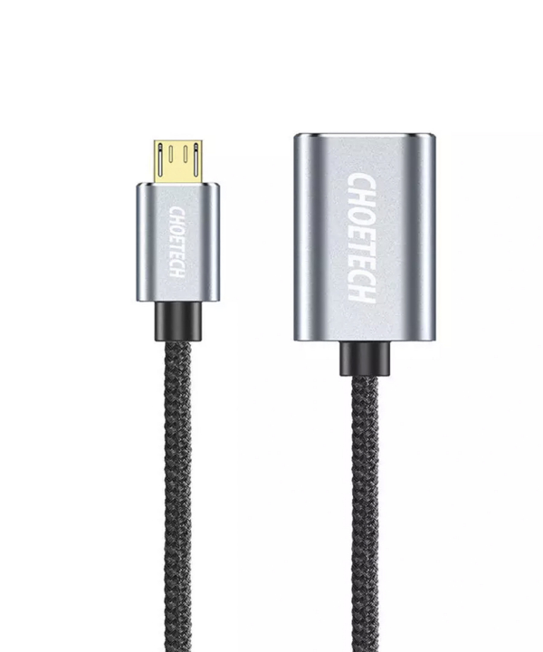 کابل تبدیل او‌تی‌جی میکرو یو‌اس‌بی به یو‌اس‌بی چویتک CHOETECH OTG Micro USB To USB 2.0 Cable AB0013