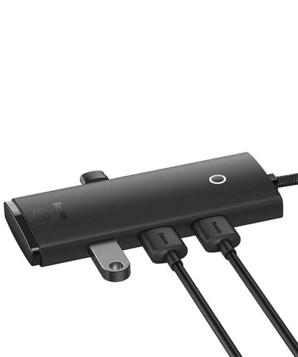 هاب چهار پورت یواس‌بی همراه با کابل دو متری تایپ‌سی بیسوس Baseus Lite Series Type-C HUB WKQX030501