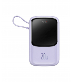 پاوربانک شارژر سریع 20 وات 10000 به همراه کابل تایپ سی 0.5 متری 10000 بیسوس Baseus Qpow Pro Fast Charge Power Bank PPQD020001