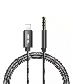کابل مبدل صدا 3.5 میلیمتری به لایتنینگ رسی RECCI RH02 LIGHTNING TO 3.5 AUX AUDIO CABLE 1M