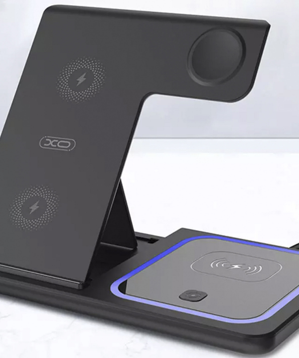 شارژر بی‌ سیم سه منظوره 15 وات ایکس‌او XO 15W Wireless Charger (Watch + Phone + Earphone) WX023