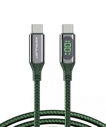 کابل سوپر فست شارژ دو سر تایپ سی 100 وات یک متری کانفلون Konfulon