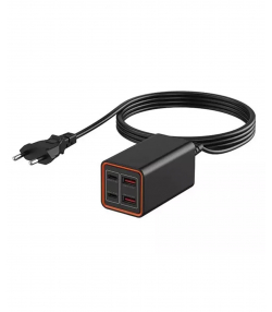 پاور هاب سوپر فست شارژ 2 پورت تایپ سی و 2 پورت یو اس بی 65 وات رسی Recci RC37 65W GaN Desktop Charger
