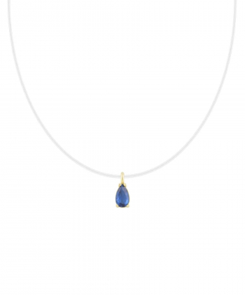 گردنبند نخ نامرئی تک نگین کرانه درریس Doris کد P5203