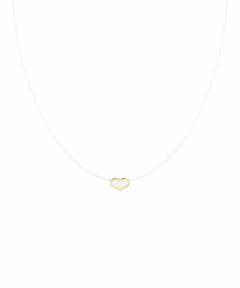 گردنبند نخ نامرئی قلب درخشان کوچک درریس Doris کد P5113