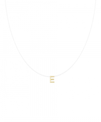 گردنبند نخ نامرئی حرف E درریس Doris کد P5120