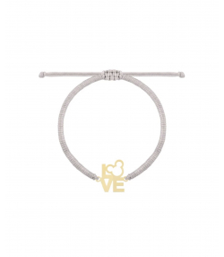 دستبند بافت طوسی میکی love درریس Doris کد P5166