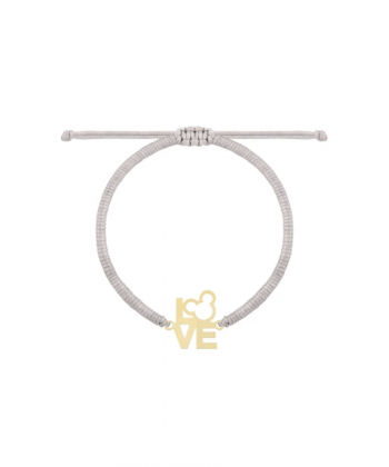 دستبند بافت طوسی میکی love درریس Doris کد P5166