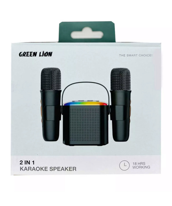 اسپیکر کارائوکه بلوتوثی با میکروفون گرین GN2IN1KRSPKBK