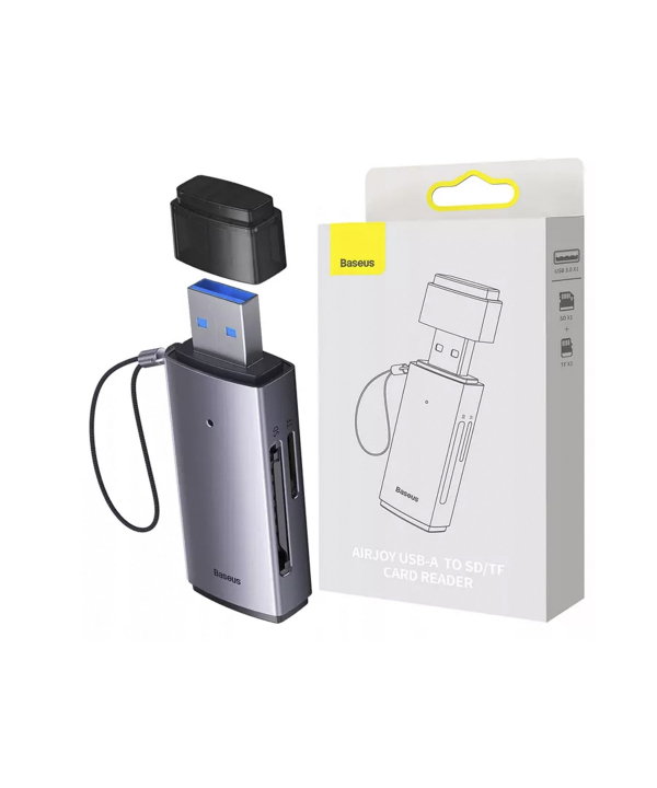 رم ریدر USB به اس دی کارت و میکرو اس دی بیسوس Baseus WKQX060013 USB-A to SD/TF WKQX070101
