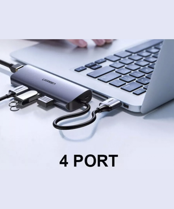 هاب 4 پورت USB 3.0 به 3 پورت USB 3.0 با یک پورت LAN یوگرین Ugreen CM252 60719