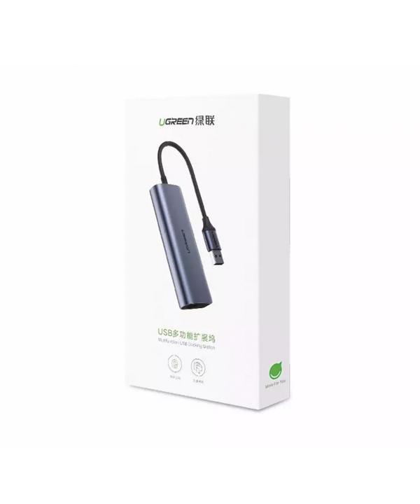 هاب 4 پورت USB 3.0 به 3 پورت USB 3.0 با یک پورت LAN یوگرین Ugreen CM252 60719