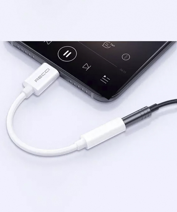 کابل تبدیل تایپ سی به جک 3.5 میلی‌متری رسی RECCI RDS-A03 Converter Cable Type-C