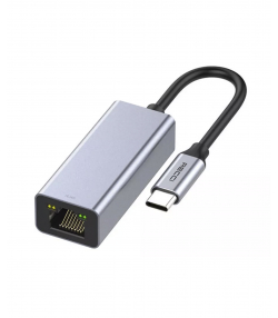 مبدل تایپ سی به پورت شبکه رسی Recci RH10 network port Type-c to RJ45 HUB